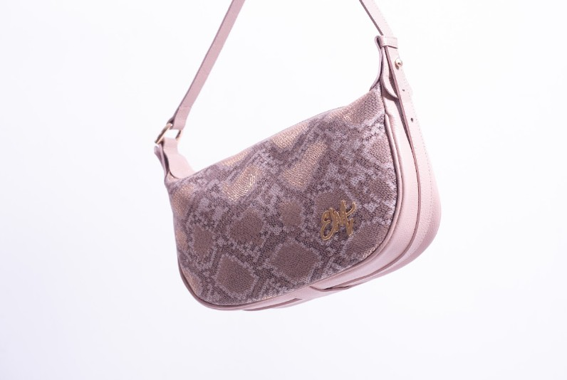 Bolso Media Luna · Nude Pitón · Nude / pitón